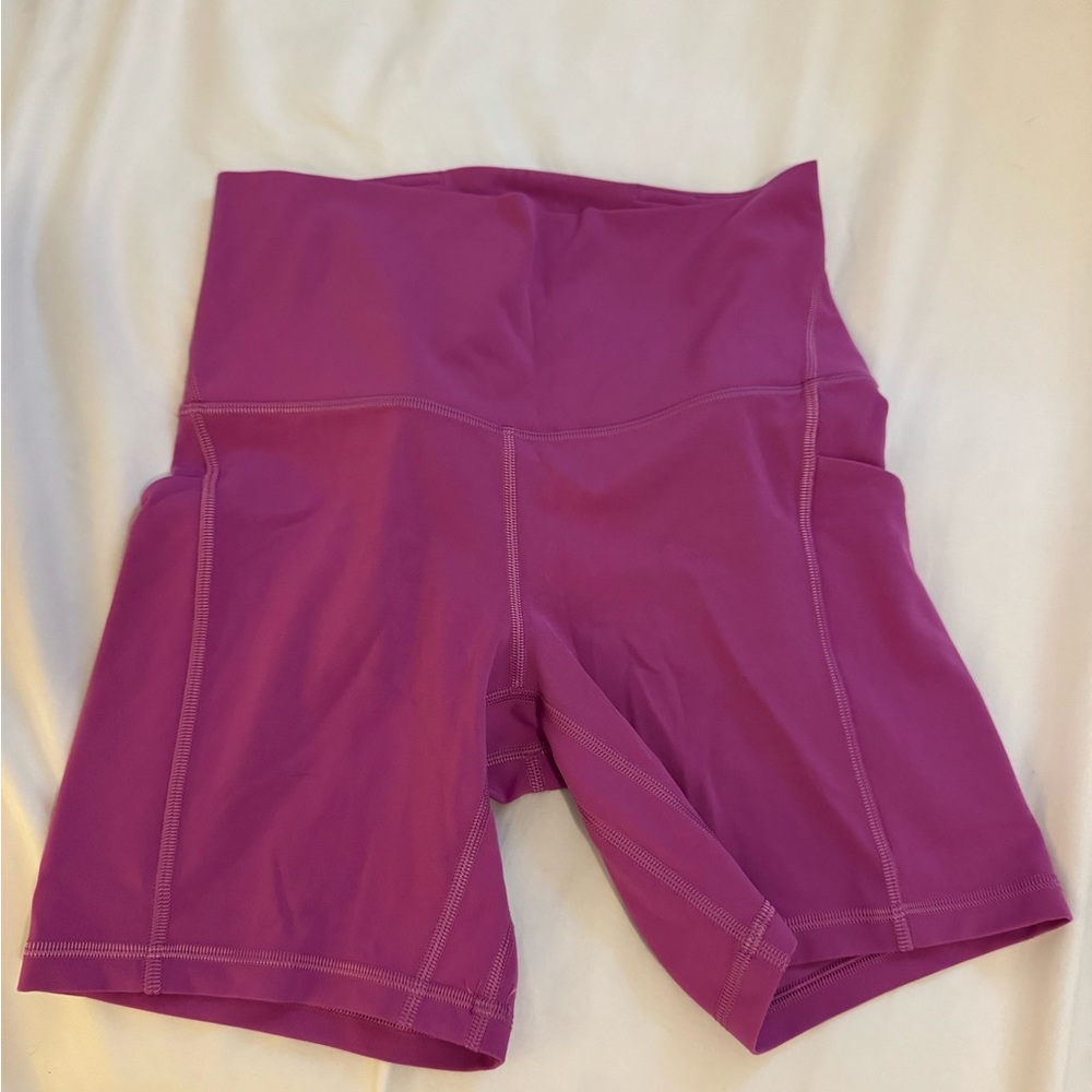 lululemon athletica Magenta Align Bike Shorts w Pockets